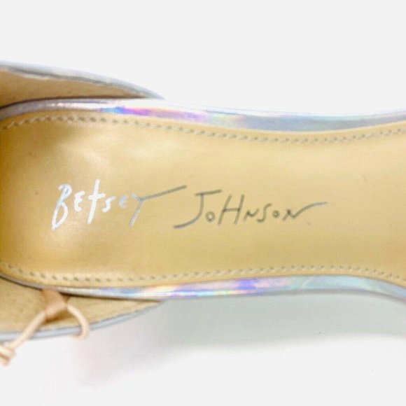 Betsey Johnson Sandals Skyla Ankle Strap Holograph - Picture 7 of 10